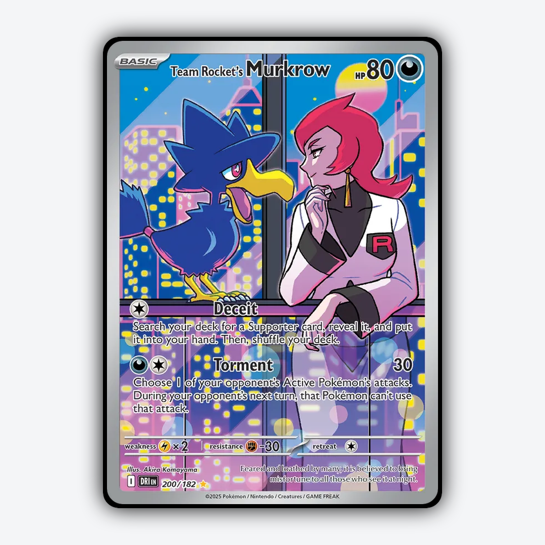 Team Rocket's Murkrow #200 - Destined Rivals Set - Card Rug