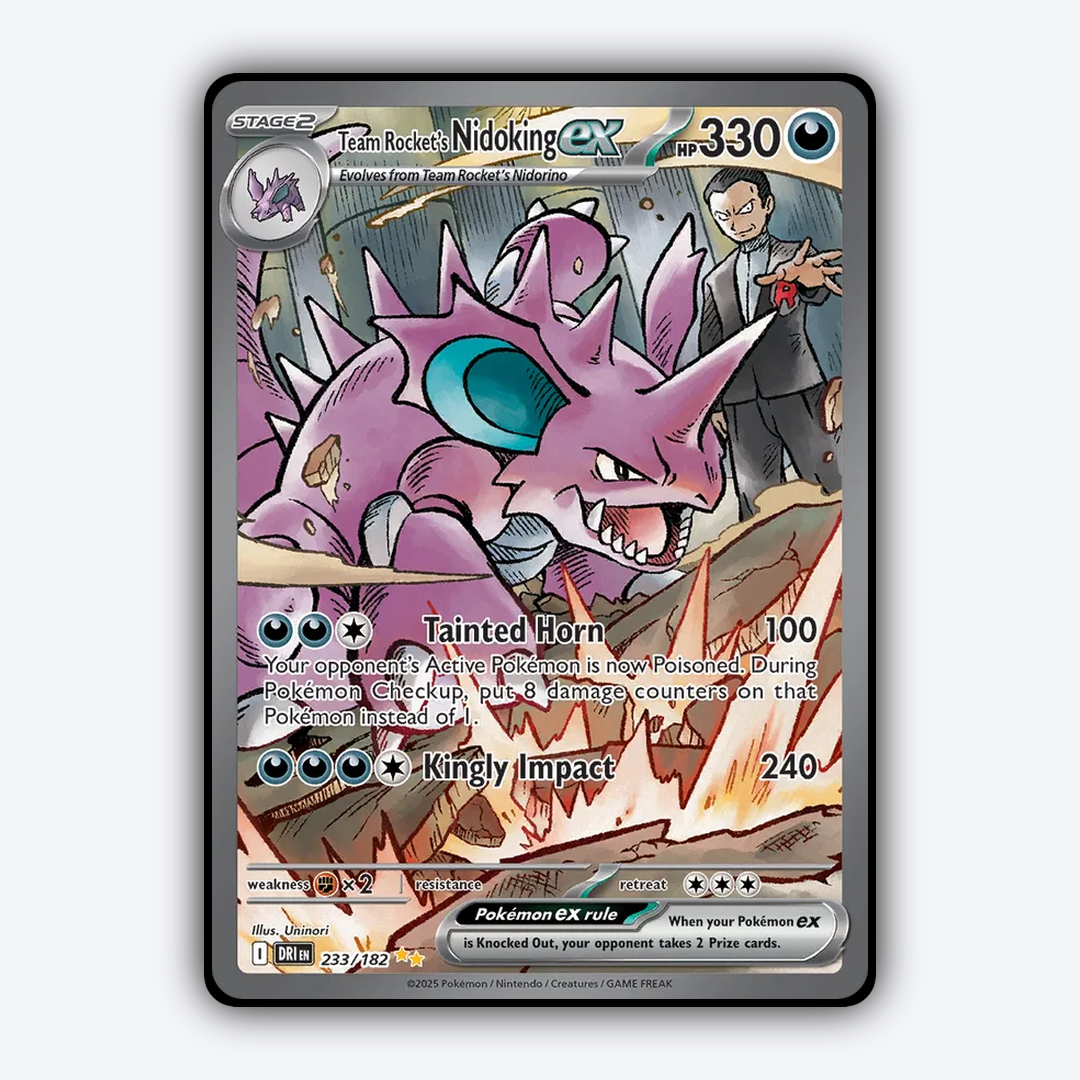 Team Rocket's Nidoking ex #233 - Destined Rivals Set - Card Rug
