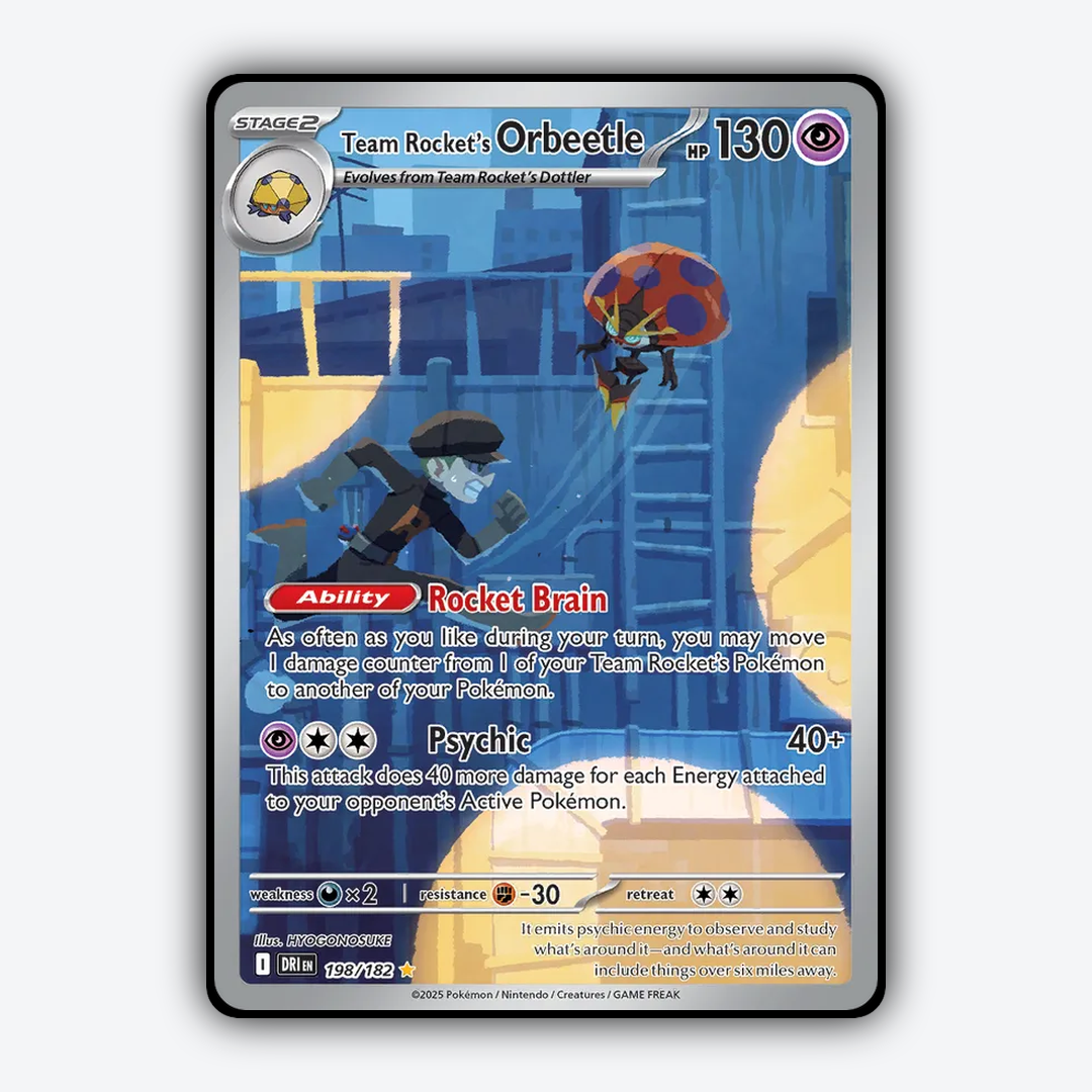 Team Rocket's Orbeetle #198 - Destined Rivals Set - Card Rug