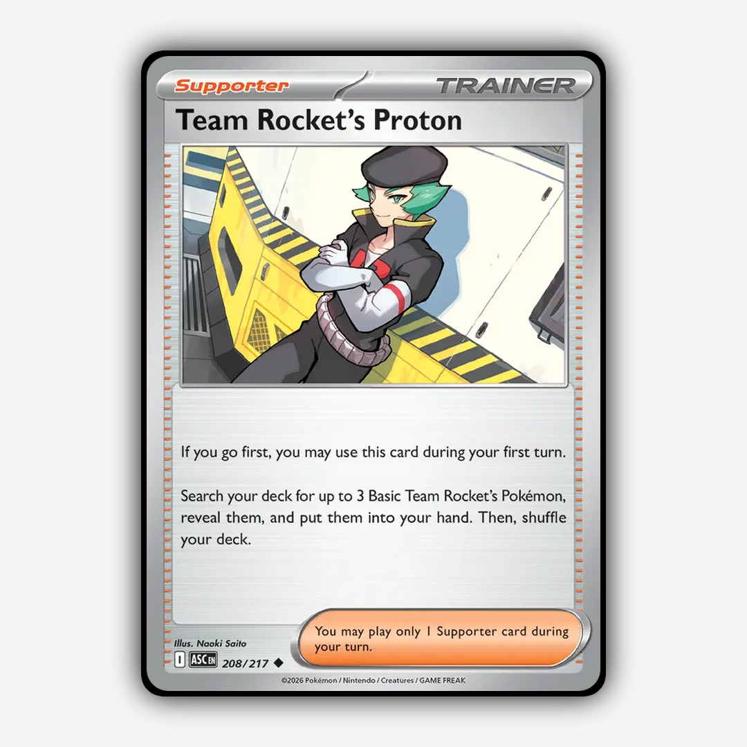 Team Rocket's Proton 208/217 - Ascended Heroes Set - Card Rug