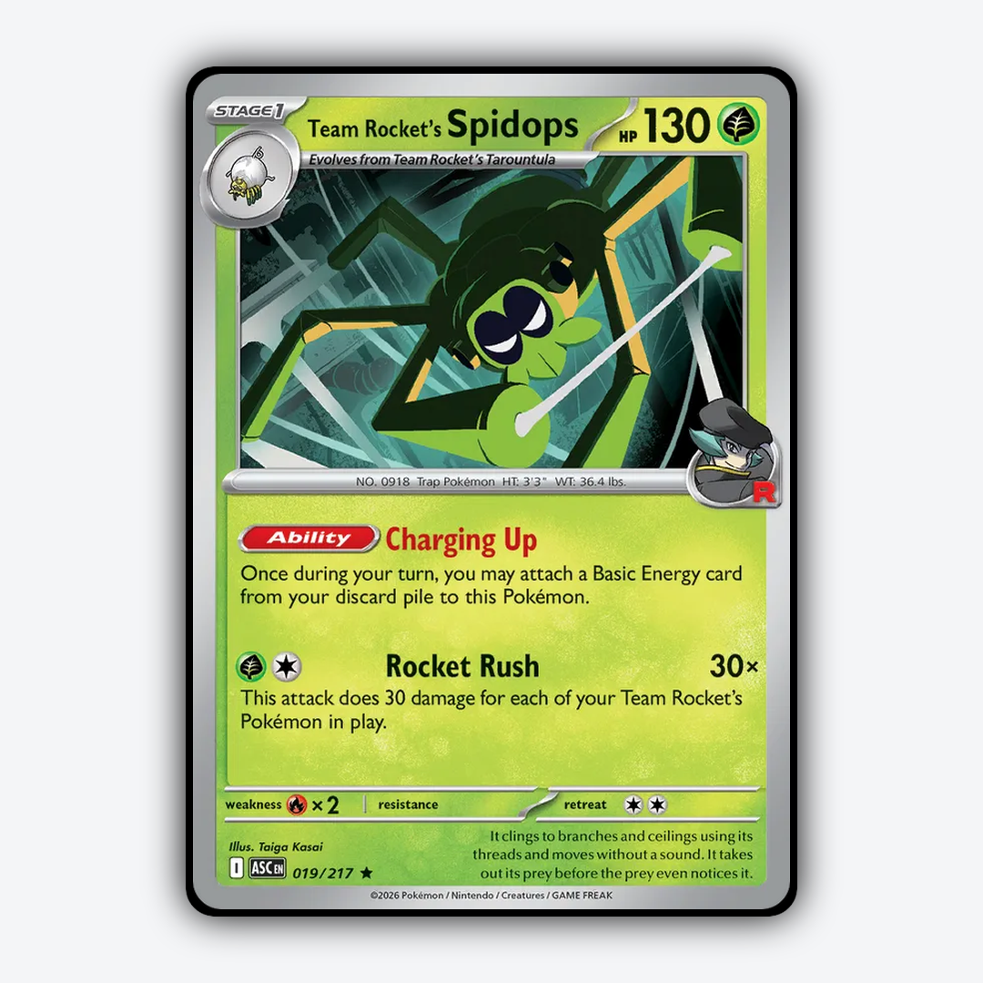 Team Rocket's Spidops 019/217 - Ascended Heroes Set - Card Rug