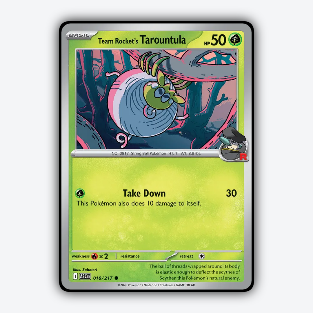 Team Rocket's Tarountula 018/217 - Ascended Heroes Set - Card Rug