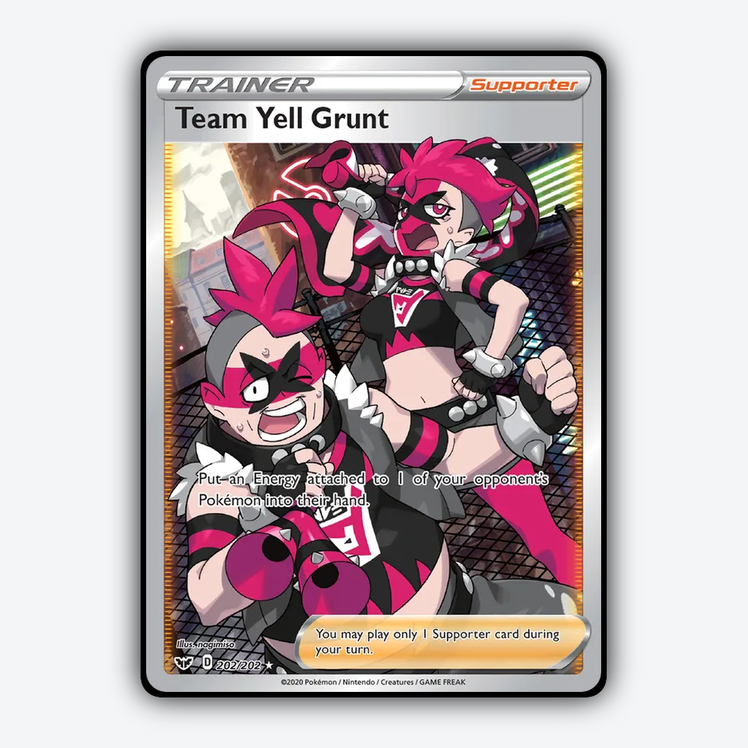 Team Yell Grunt 202/202 - Sword & Shield Set - Card Rug