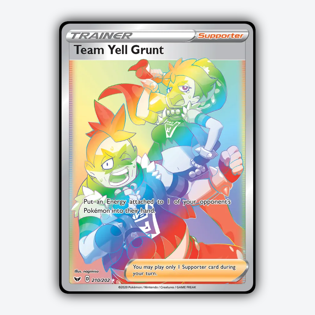 Team Yell Grunt 210/202 - Sword & Shield Set - Card Rug
