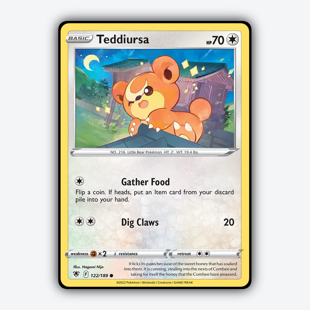 Teddiursa 122/189 - Astral Radiance Set - Card Rug