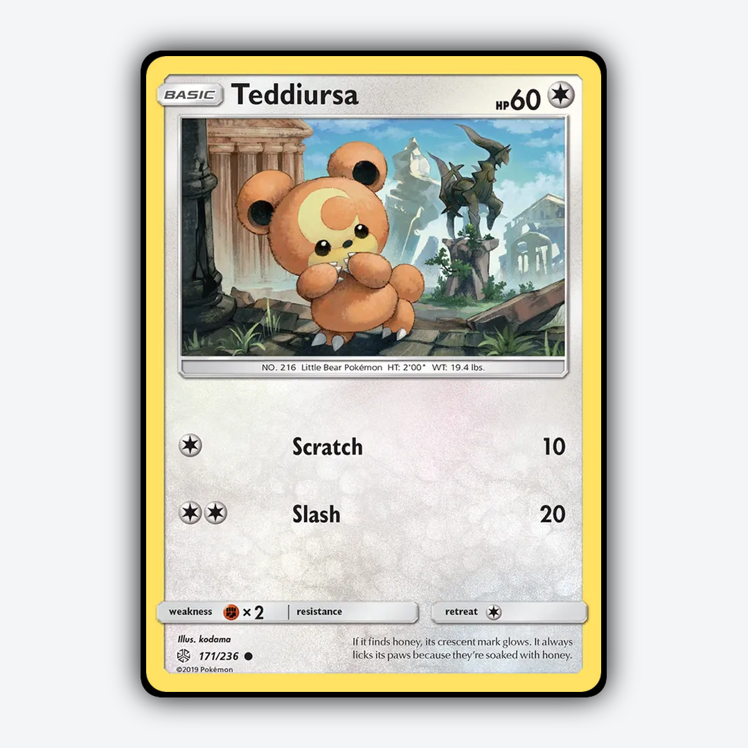Teddiursa 171/236 - Cosmic Eclipse Set - Card Rug