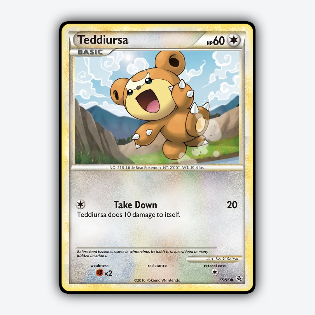 Teddiursa 065/95 - HS—Unleashed Set - Card Rug