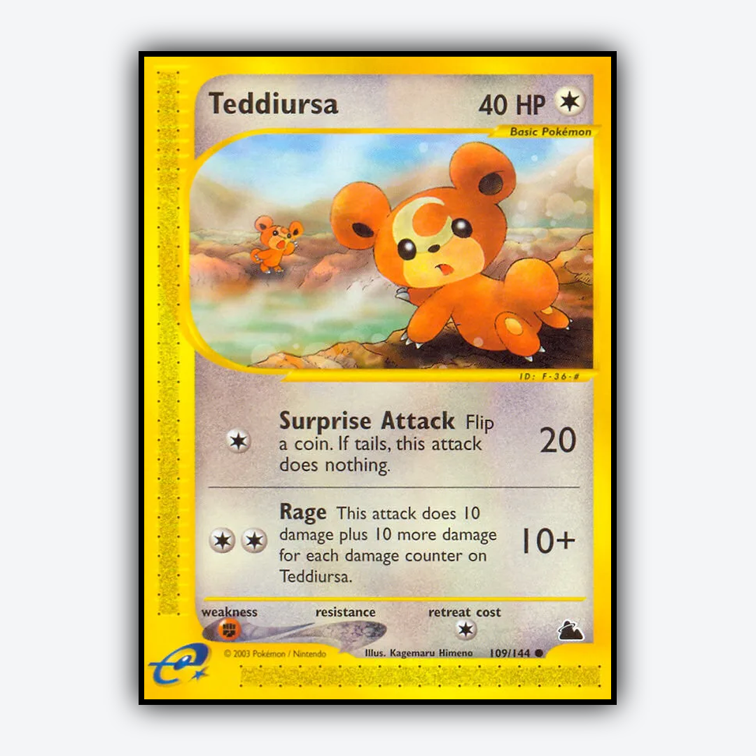 Teddiursa 109/144 - Skyridge Set - Card Rug