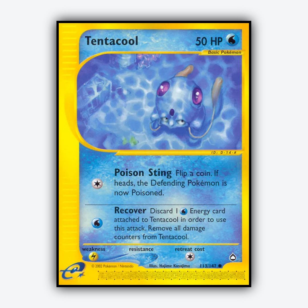 Tentacool 113/147 - Aquapolis Set - Card Rug