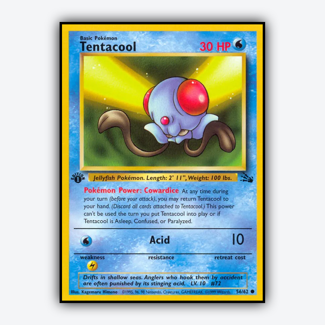 Tentacool 056/62 - Fossil Set - Card Rug
