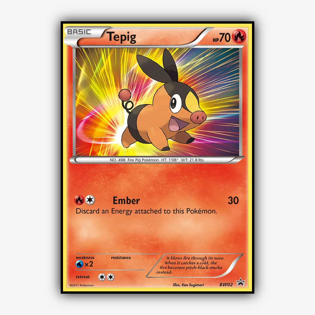 Tepig #2 - BW Black Star Promos Set - Card Rug