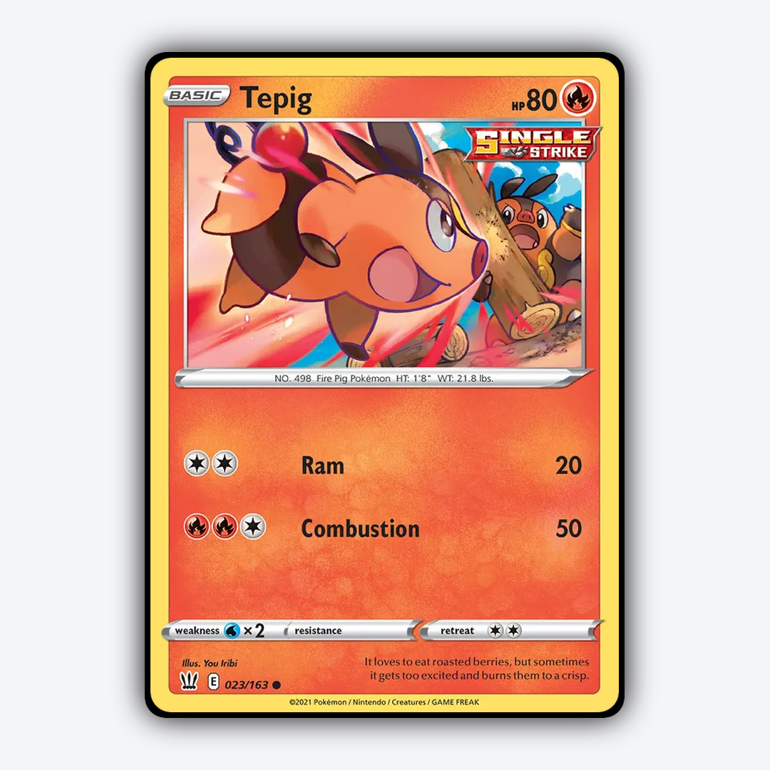 Tepig 023/163 - Battle Styles Set - Card Rug