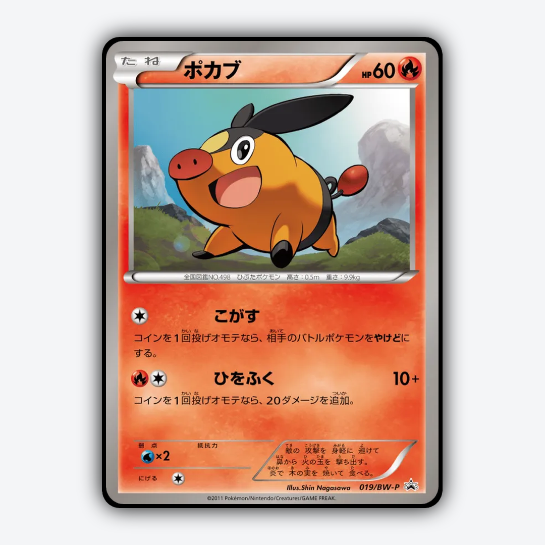 Tepig 019/BW-P - Black & White Promos Set - Card Rug (JP)