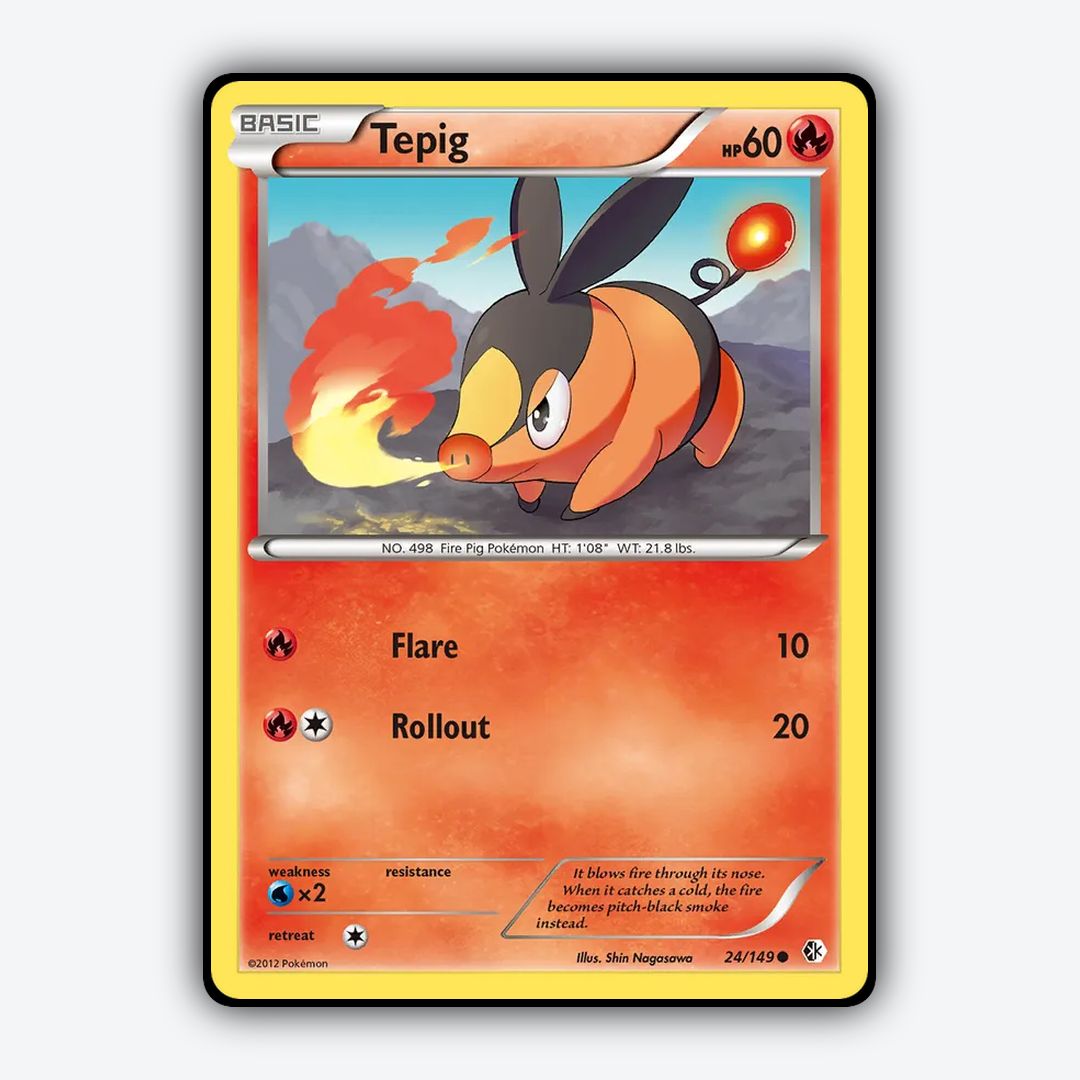 Tepig 024/149 - Boundaries Crossed Set - Card Rug