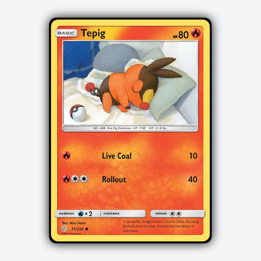 Tepig 031/236 - Cosmic Eclipse Set - Card Rug