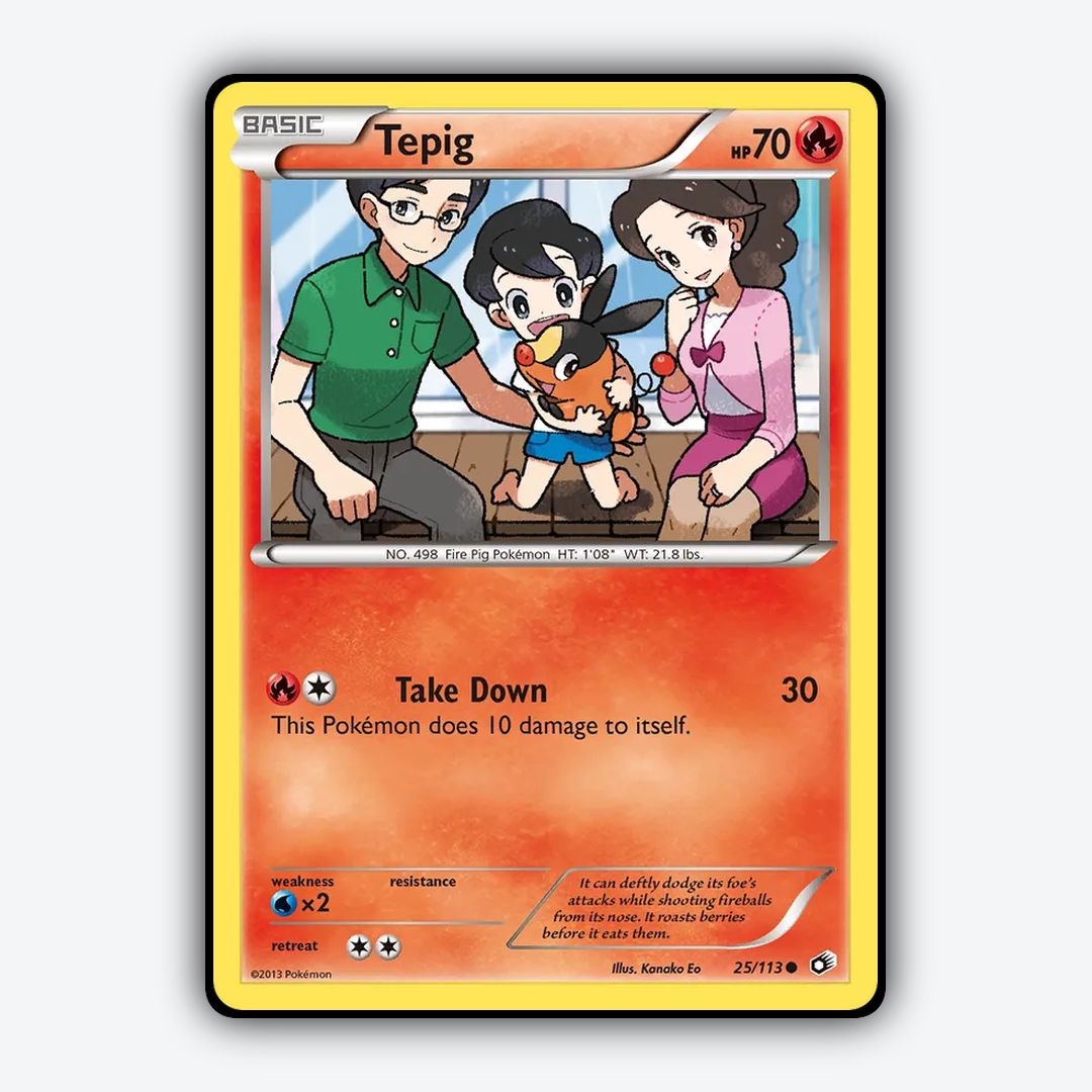 Tepig 025/113 - Legendary Treasures Set - Card Rug