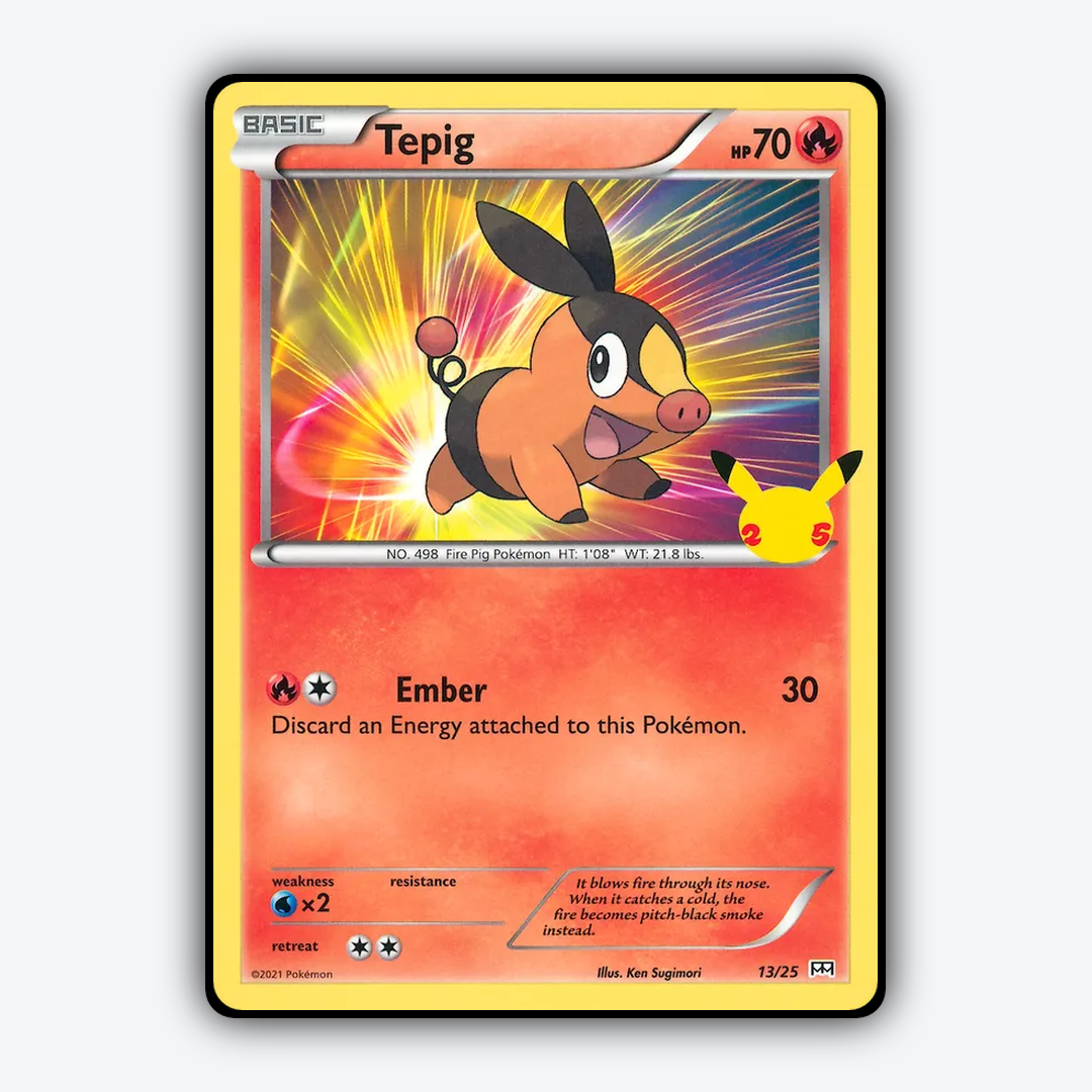 Tepig 013/25 - McDonald's Collection 2021 Set - Card Rug