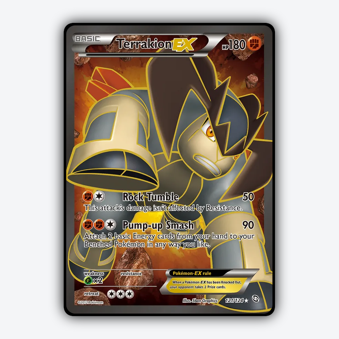 Terrakion-EX 121/124 - Dragons Exalted Set - Card Rug