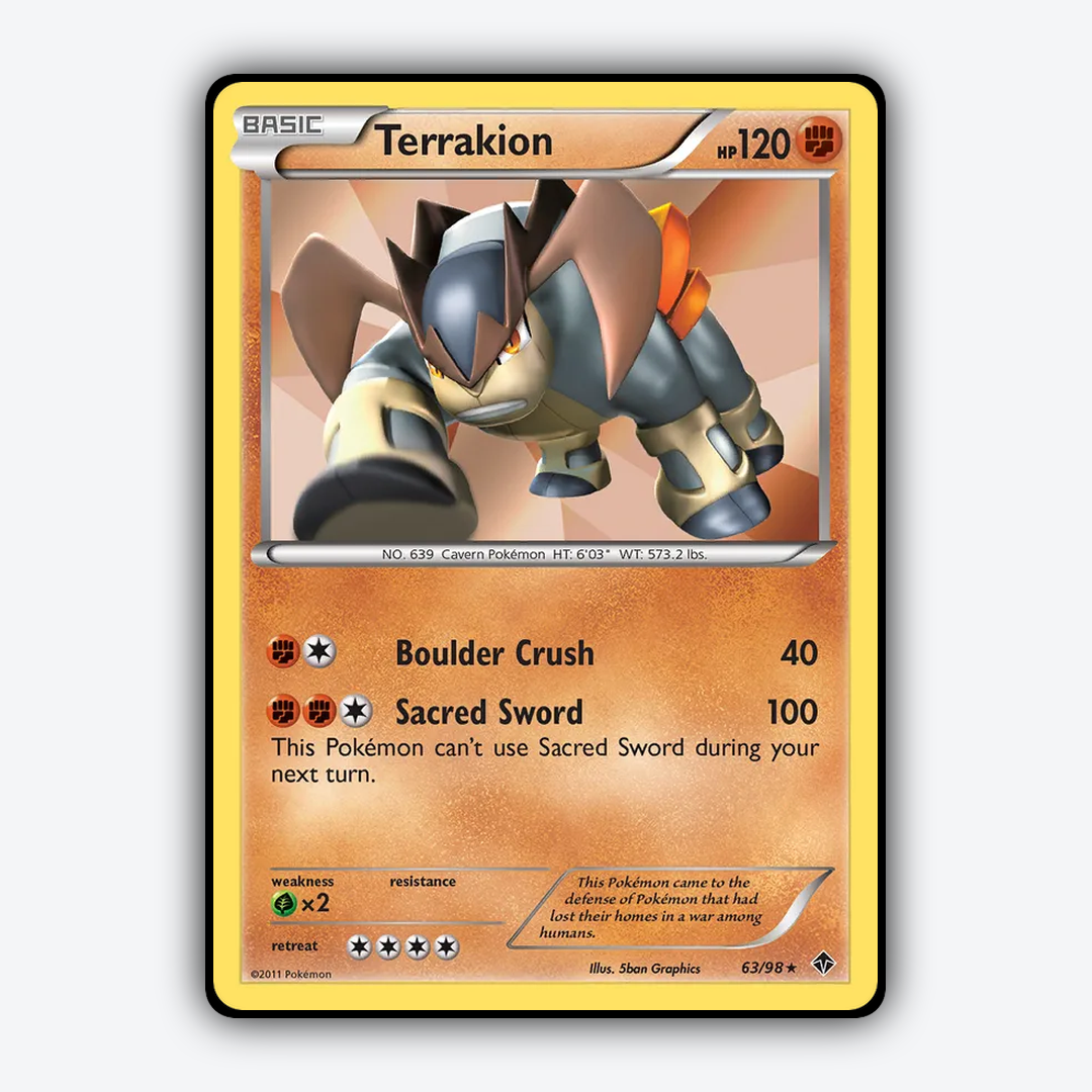 Terrakion 063/98 - Emerging Powers Set - Card Rug