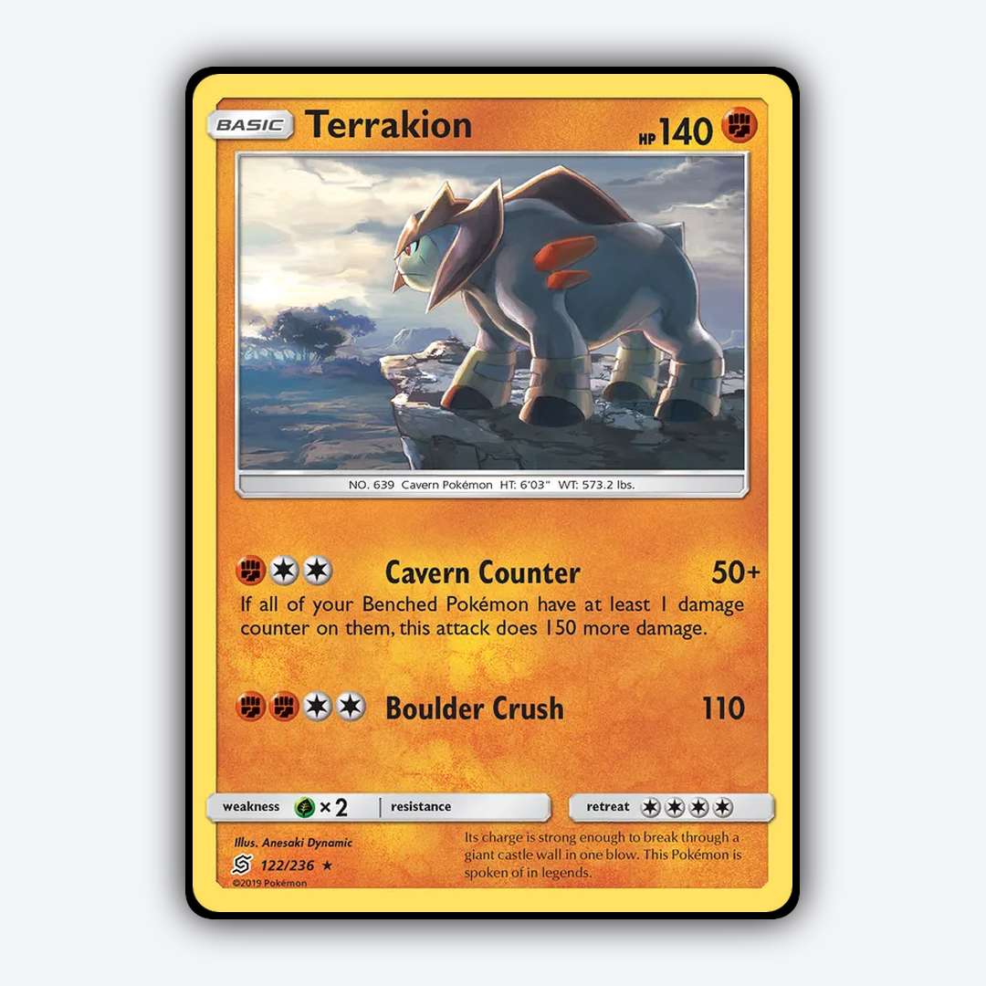 Terrakion 122/236 - Unified Minds Set - Card Rug