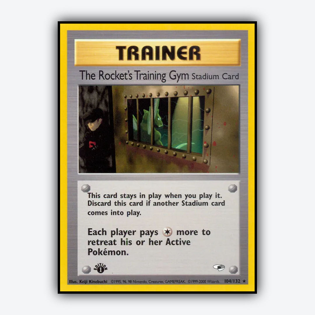 The Rocket's Training Gym 104/132 - Gym Heroes Set - Card Rug