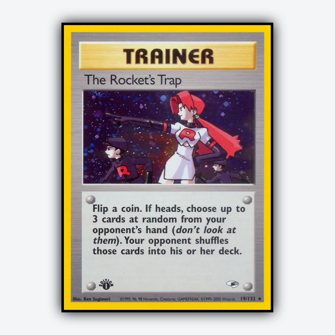 The Rocket's Trap 019/132 - Gym Heroes Set - Card Rug