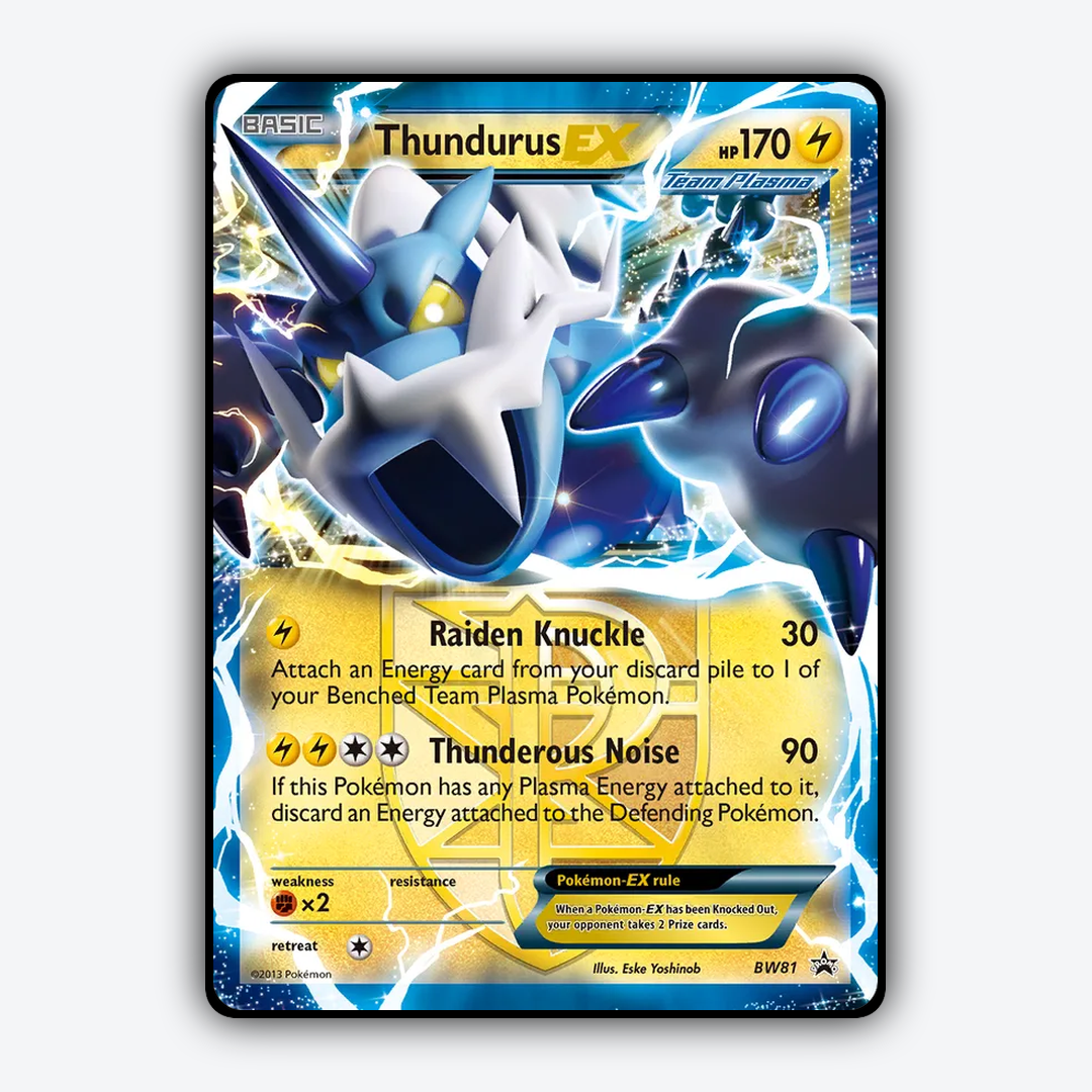 Thundurus-EX #81 - BW Black Star Promos Set - Card Rug