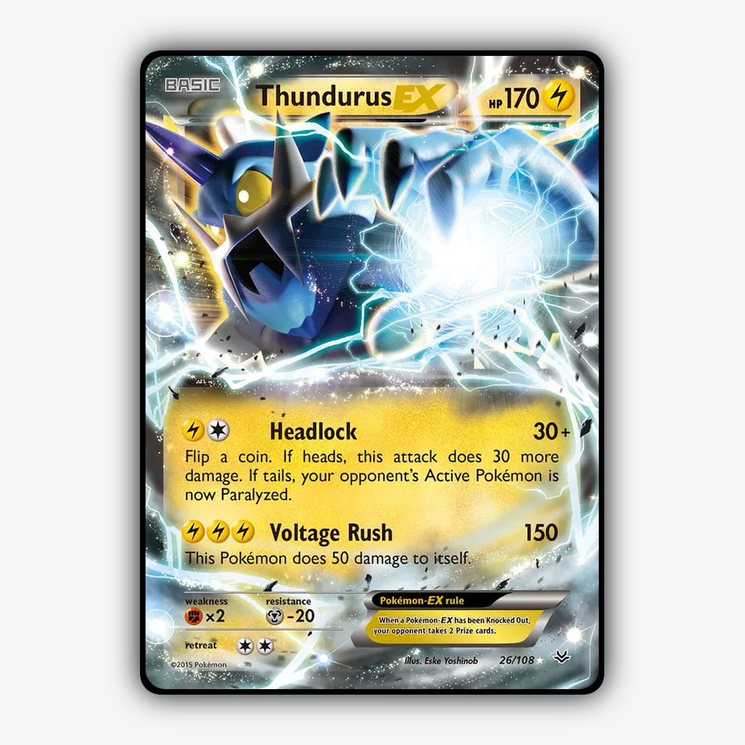 Thundurus-EX 026/108 - Roaring Skies Set - Card Rug