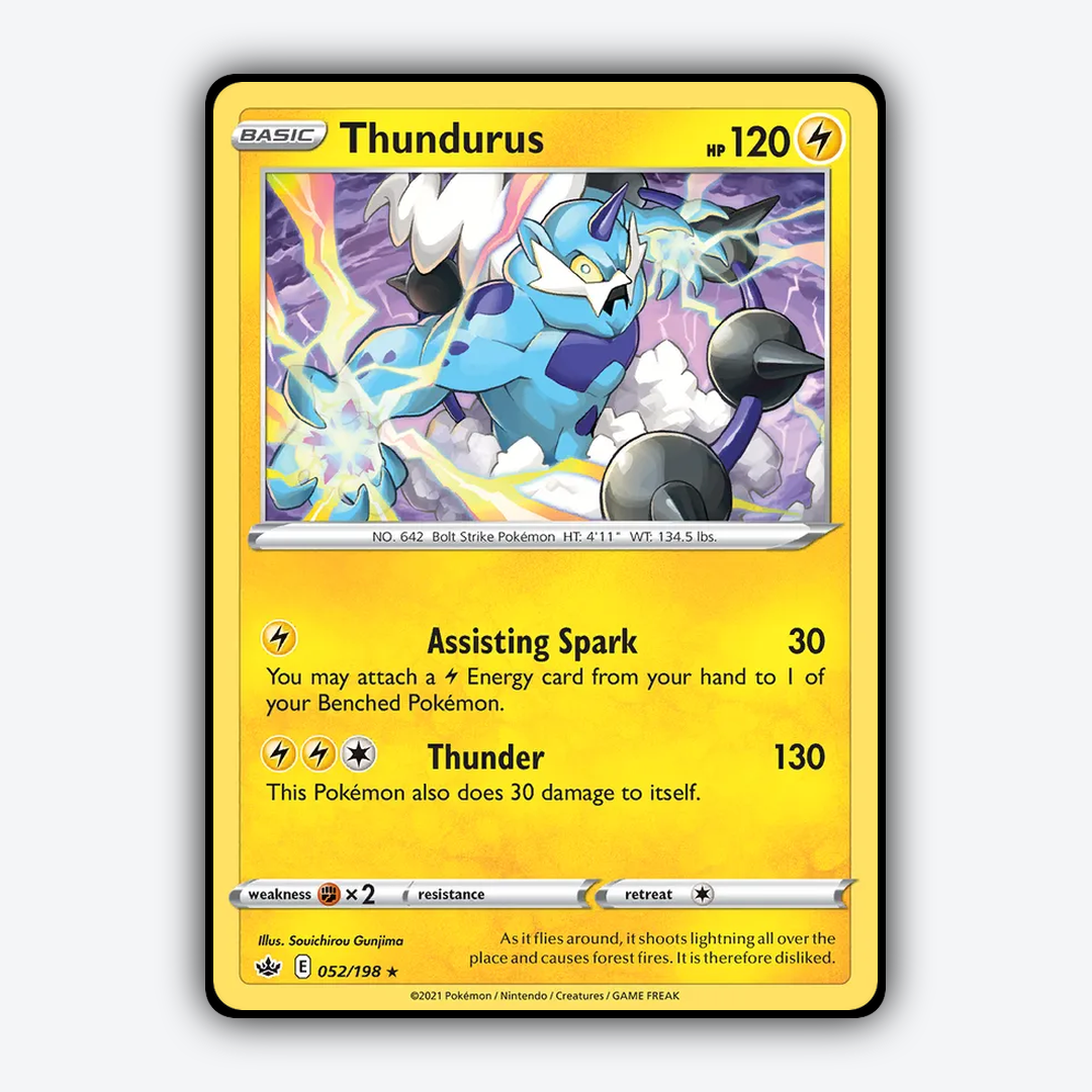Thundurus 052/198 - Chilling Reign Set - Card Rug
