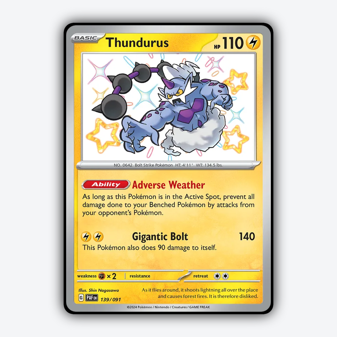 Thundurus #139 - Paldean Fates Set - Card Rug