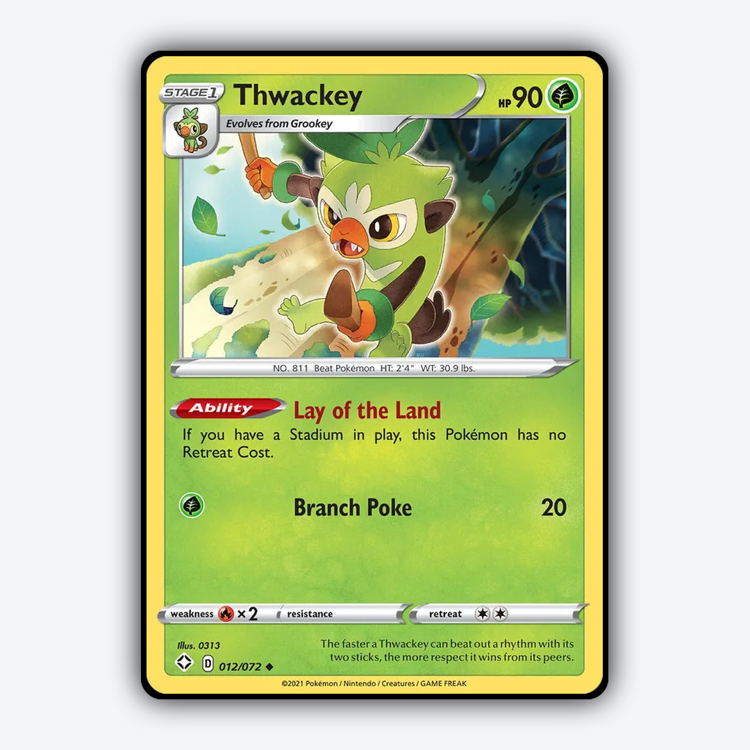 Thwackey 012/72 - Shining Fates Set - Card Rug