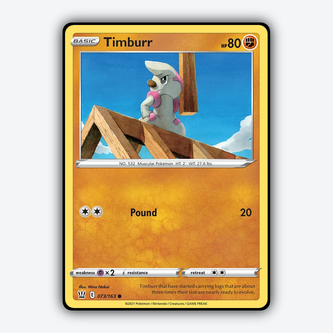 Timburr 073/163 - Battle Styles Set - Card Rug