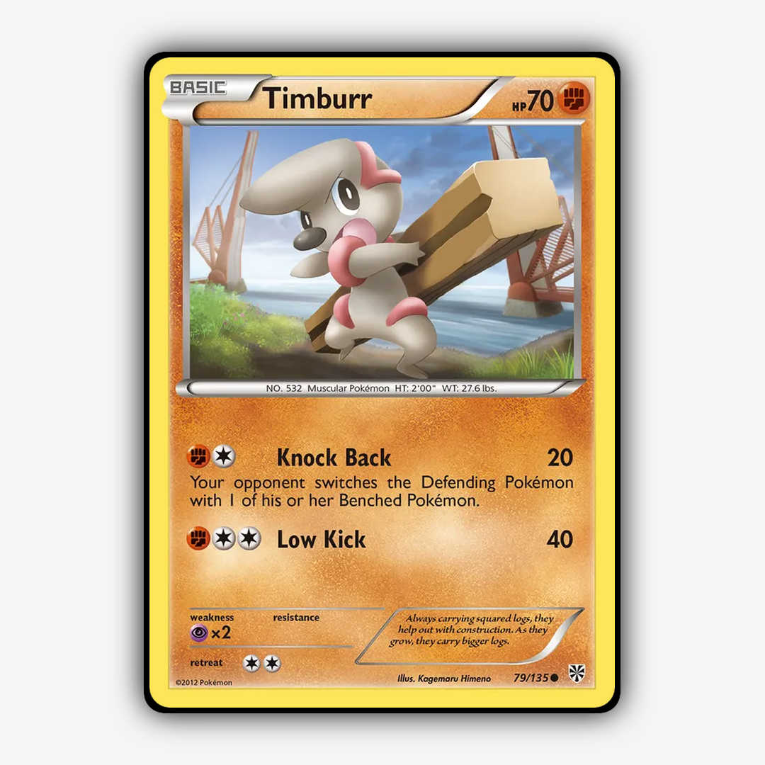 Timburr 079/135 - Plasma Storm Set - Card Rug