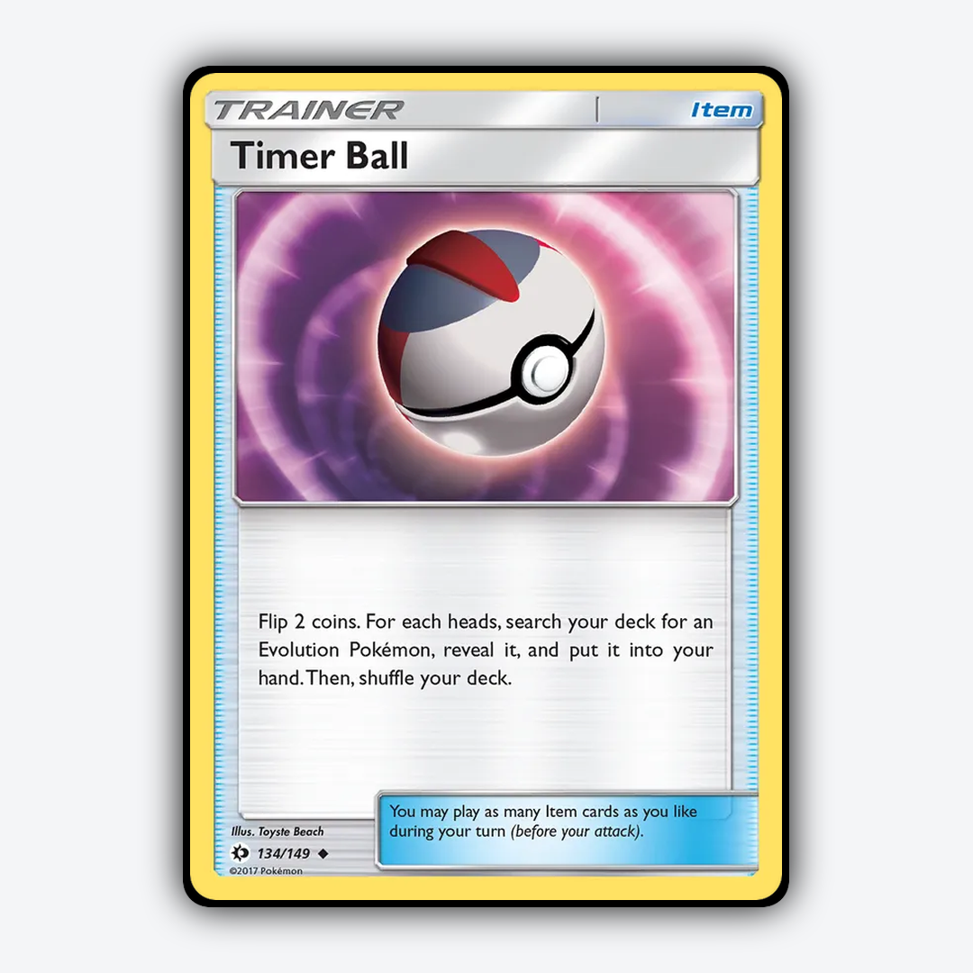 Timer Ball 134/149 - Sun & Moon Set - Card Rug