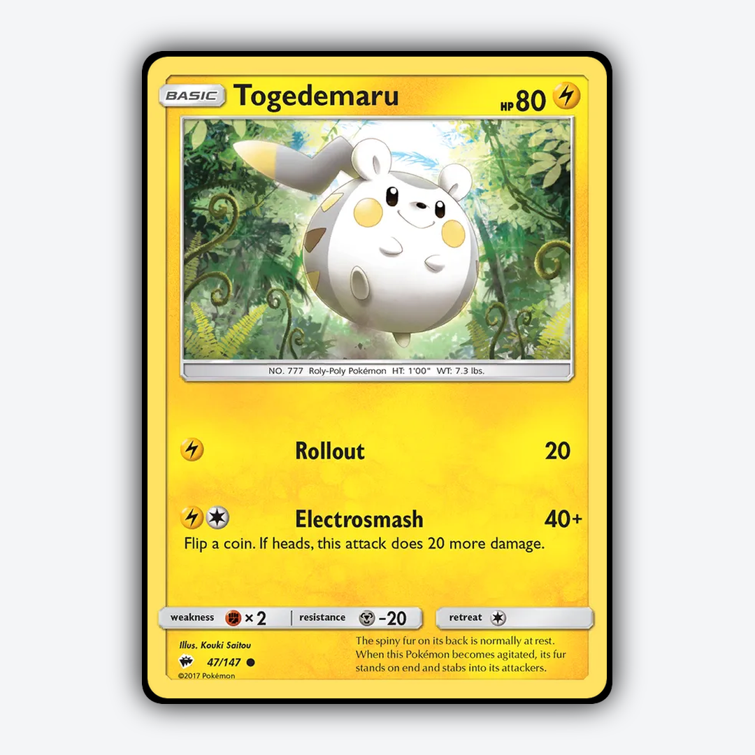 Togedemaru 047/147 - Burning Shadows Set - Card Rug