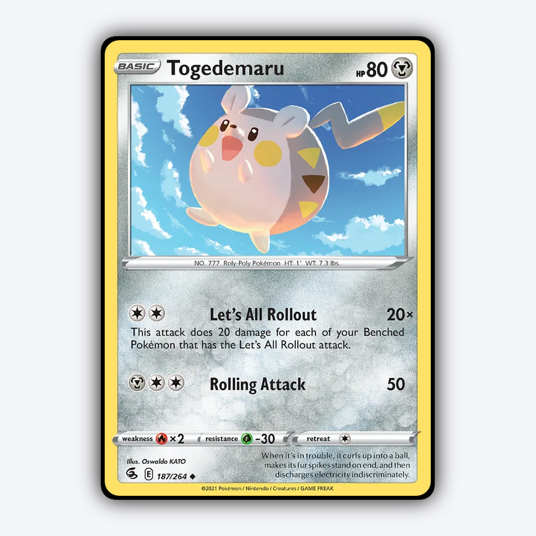 Togedemaru 187/264 - Fusion Strike Set - Card Rug