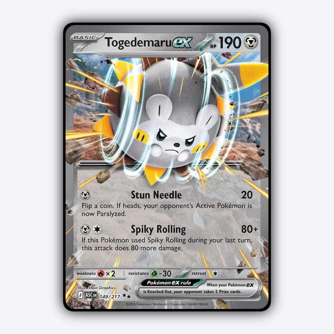 Togedemaru ex 149/217 - Ascended Heroes Set - Card Rug