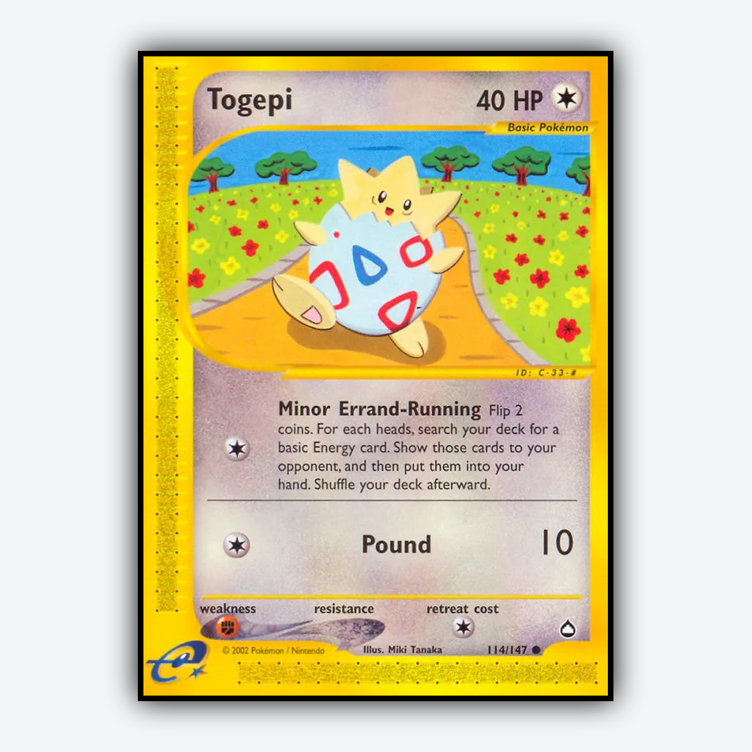 Togepi 114/147 - Aquapolis Set - Card Rug