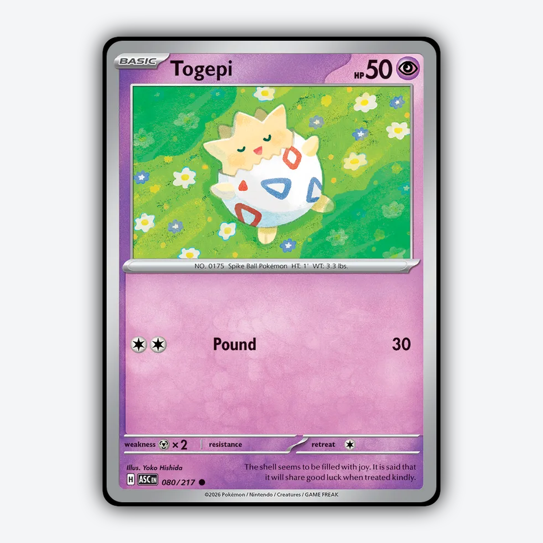 Togepi 080/217 - Ascended Heroes Set - Card Rug