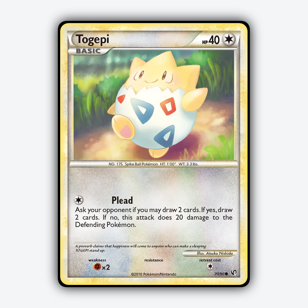 Togepi 070/90 - HS—Undaunted Set - Card Rug