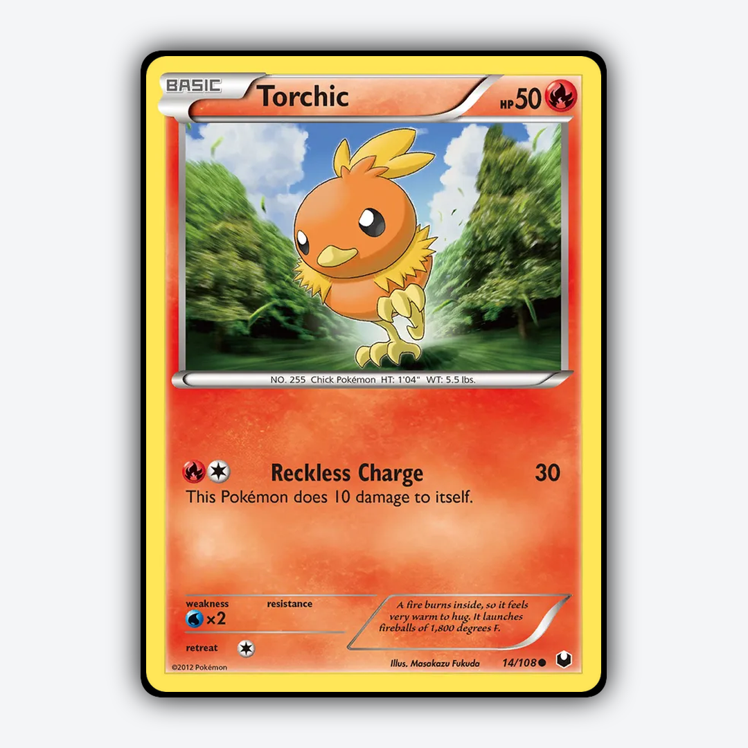 Torchic 014/108 - Dark Explorers Set - Card Rug