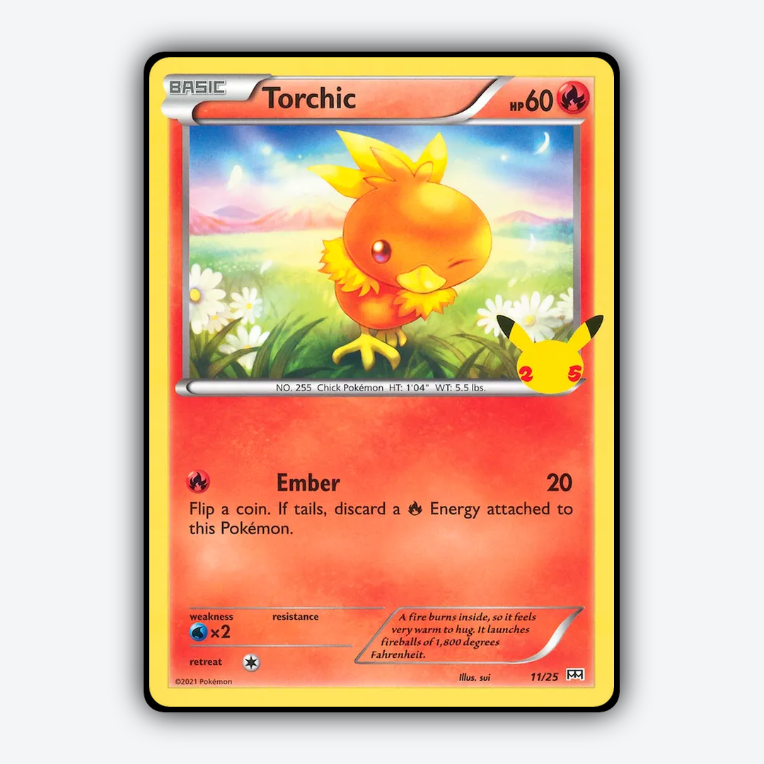 Torchic 011/25 - McDonald's Collection 2021 Set - Card Rug