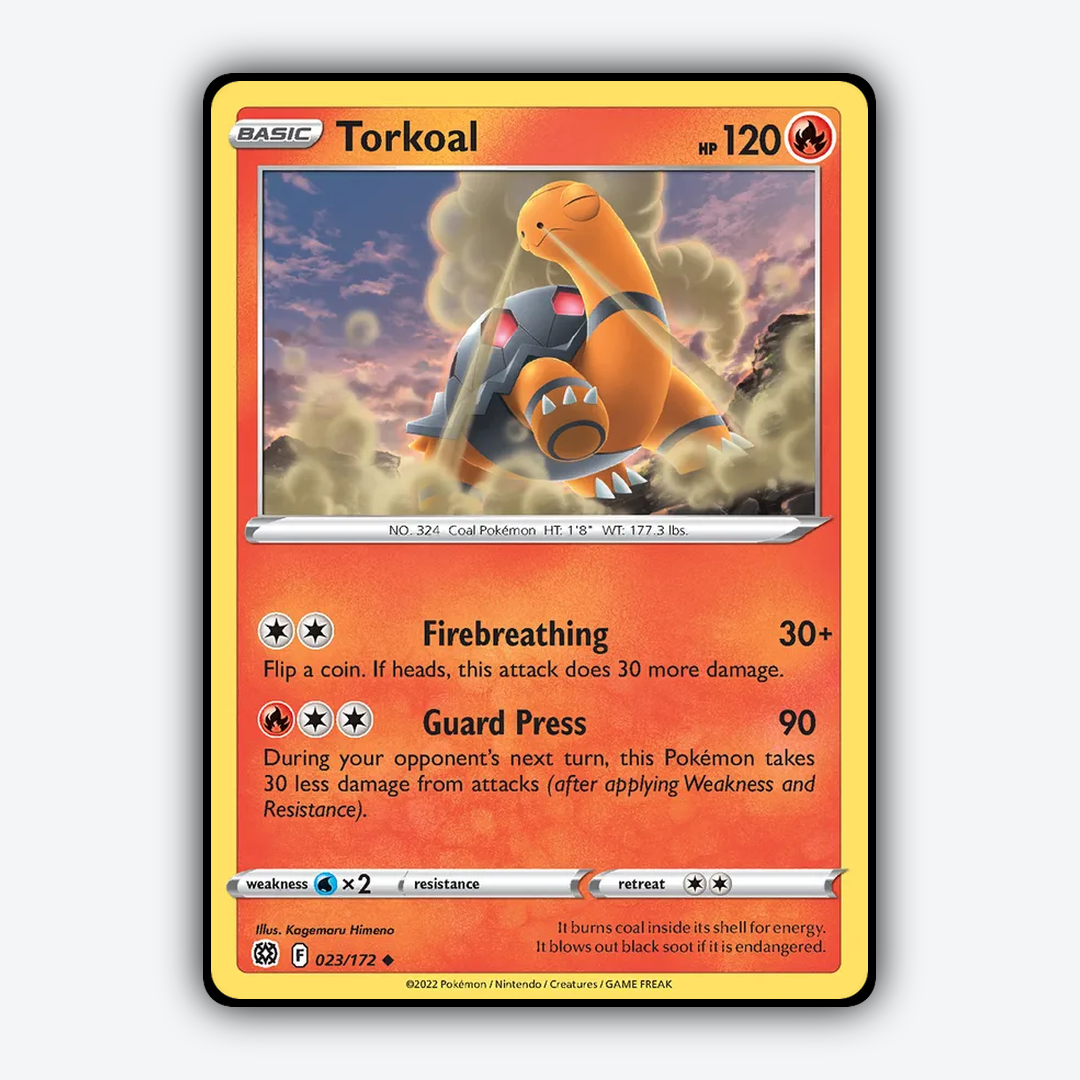 Torkoal 023/172 - Brilliant Stars Set - Card Rug