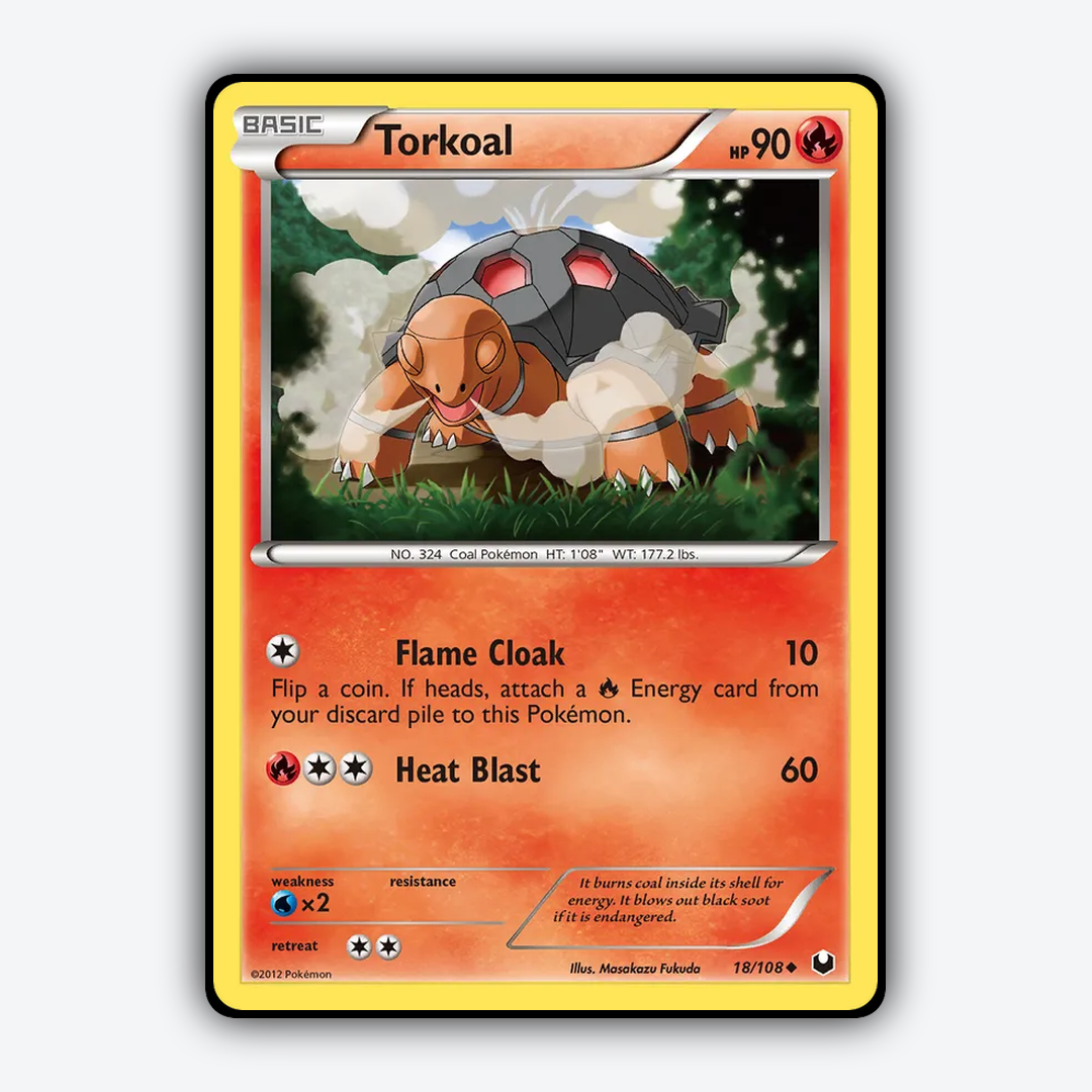 Torkoal 018/108 - Dark Explorers Set - Card Rug