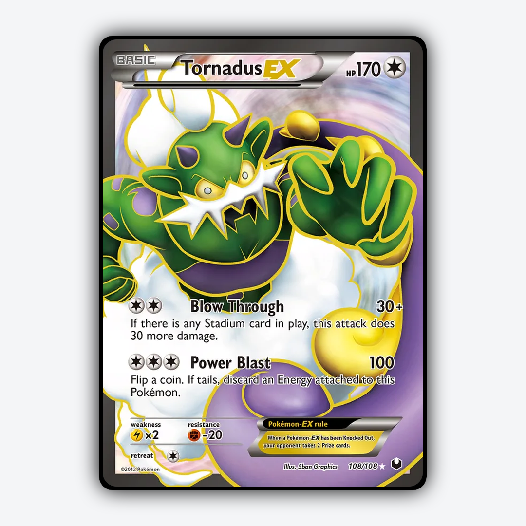 Tornadus-EX 108/108 - Dark Explorers Set - Card Rug