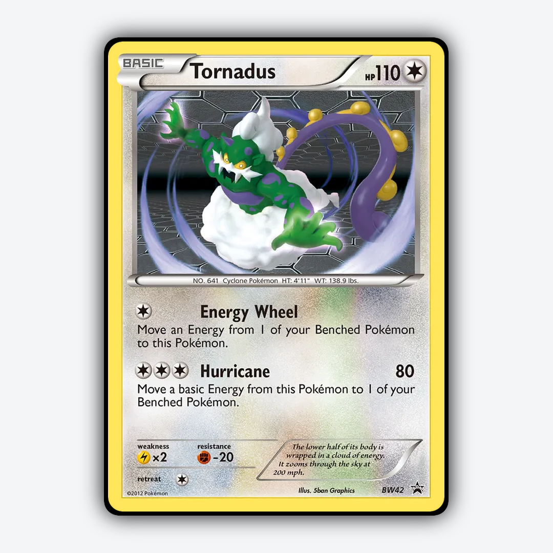 Tornadus #42 - BW Black Star Promos Set - Card Rug