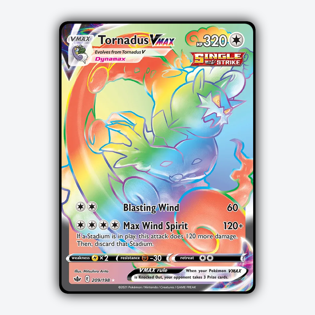 Tornadus VMAX 209/198 - Chilling Reign Set - Card Rug
