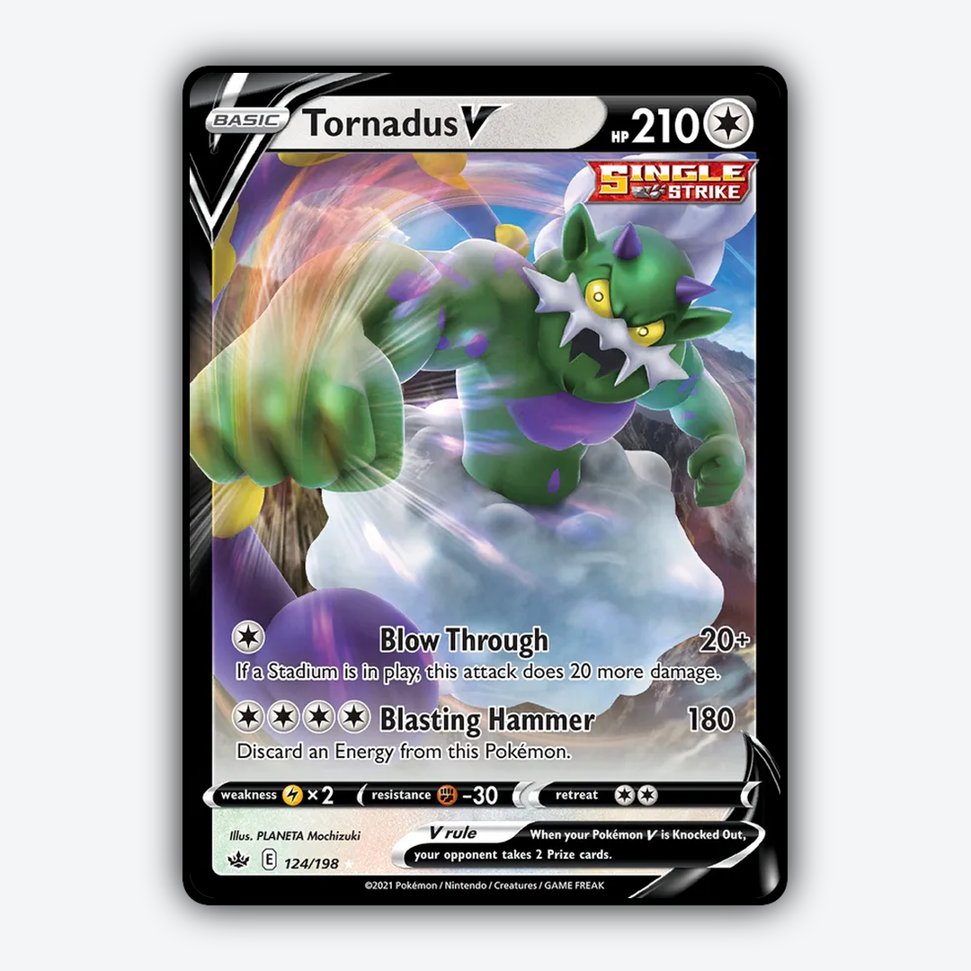 Tornadus V 124/198 - Chilling Reign Set - Card Rug