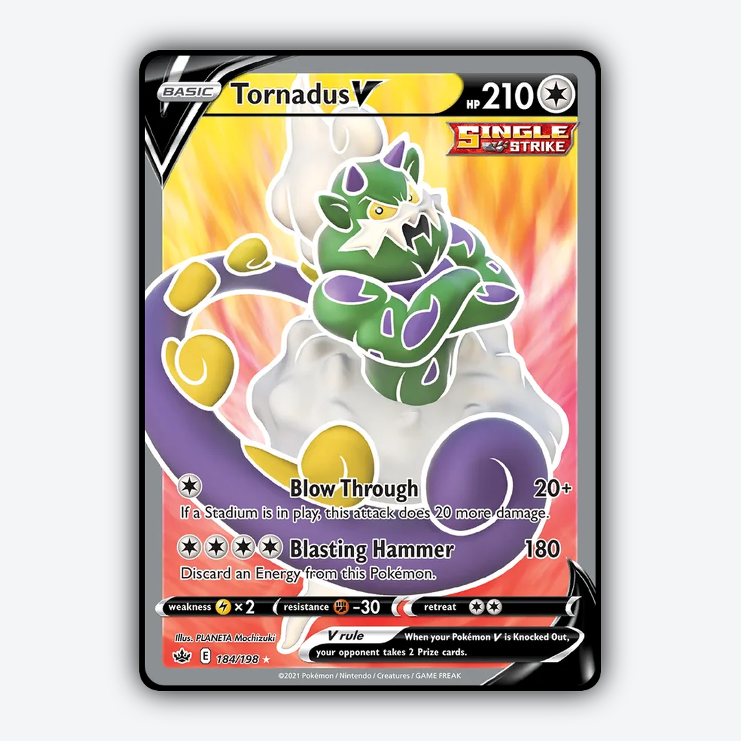 Tornadus V 184/198 - Chilling Reign Set - Card Rug