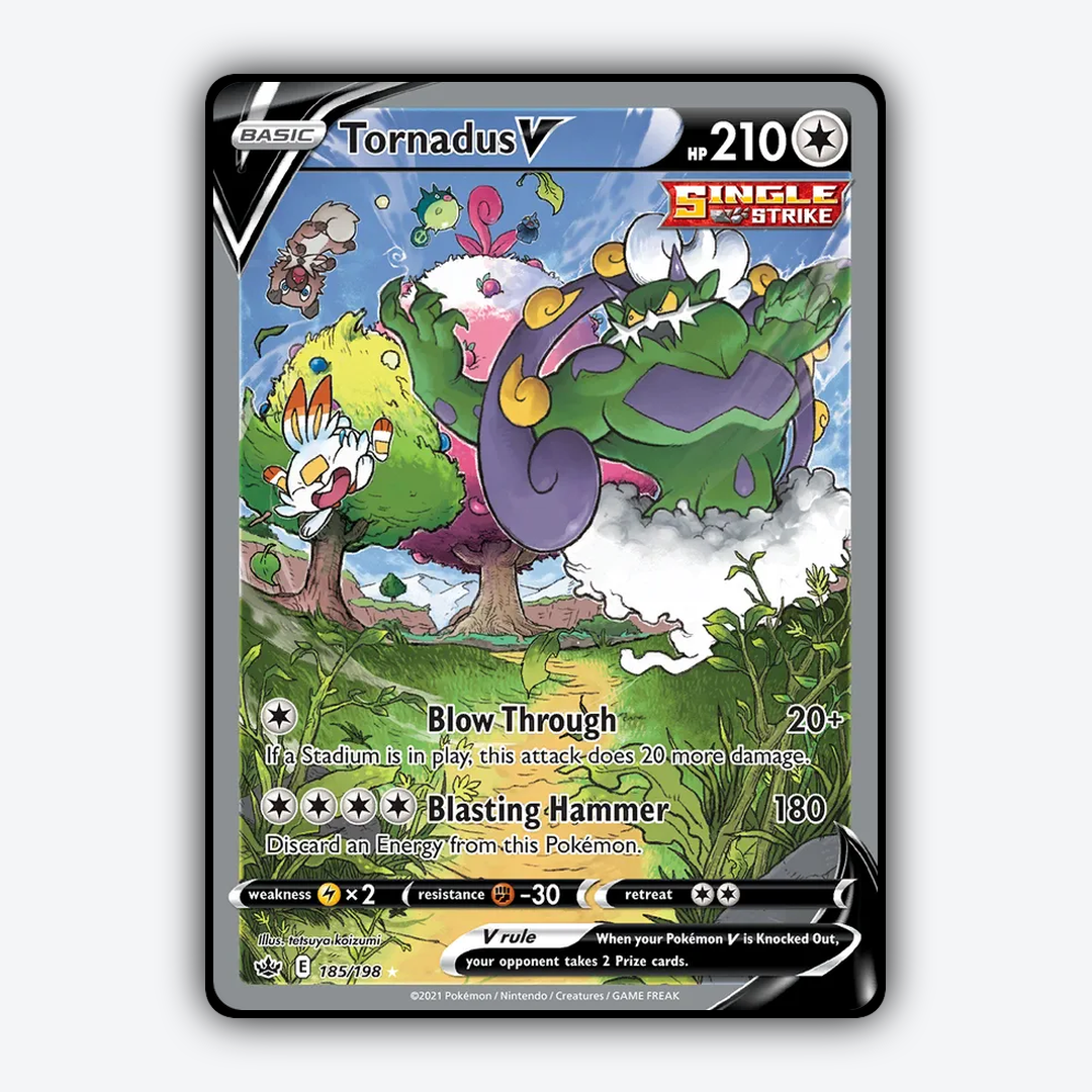 Tornadus V 185/198 - Chilling Reign Set - Card Rug